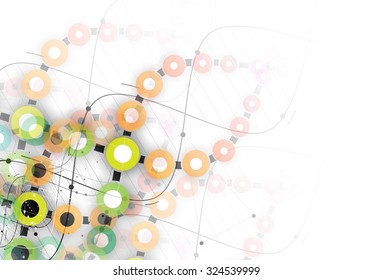 DNA Abstract icon and element collection. Futuristic technology interface. Vector format