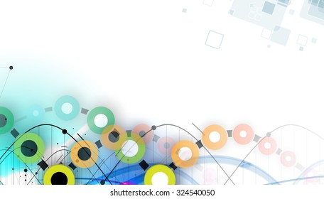 DNA Abstract icon and element collection. Futuristic technology interface. Vector format