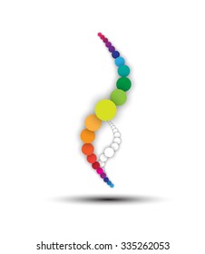 DNA Abstract icon and element collection. Futuristic technology interface. Vector format