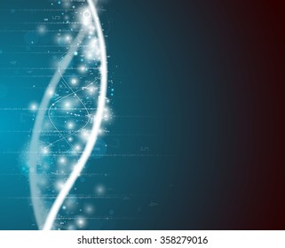 DNA Abstract icon and element collection. Futuristic technology interface. Vector format