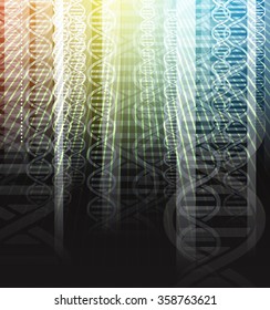 DNA Abstract icon and element collection. Futuristic technology interface. Vector format
