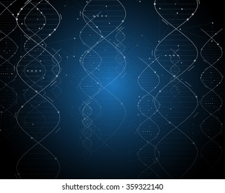 DNA Abstract icon and element collection. Futuristic technology interface. Vector format
