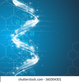 DNA Abstract icon and element collection. Futuristic technology interface. Vector format