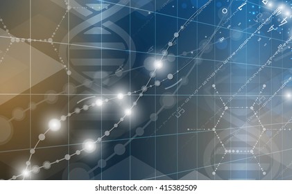 DNA Abstract icon and element collection. Futuristic technology interface. Vector format