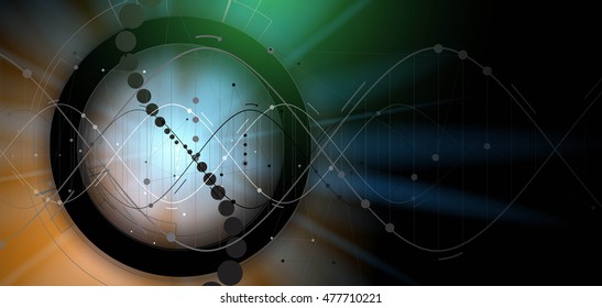 DNA Abstract icon and element collection. Futuristic technology interface. Vector format