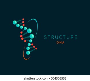 dna abstract icon, logo design template