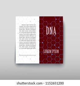 DNA abstract image of molecules containing genetic code with biological information. Vector illustration