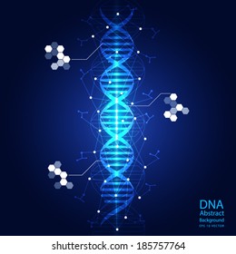 dna abstract light blue background eps 10 vector