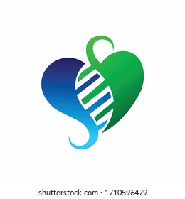 DNA-Logo-Design, Herd-Vektorillustration-Logo