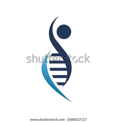 dna abstract logo modern style