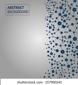 DNA, abstract molecule, cell illustration. Molecular Medicine chromosome vector. Abstract Technology background for computer graphic website internet and business.  text box. label. card.