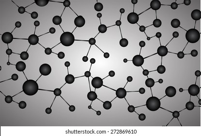 DNA, abstract molecule, cell illustration. Molecular Medicine chromosome vector. black Abstract Technology background for computer graphic website internet and business. text box. label. card.