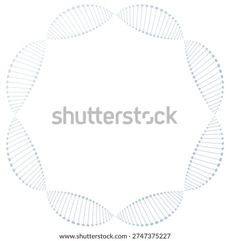 DNA abstract vector background, circle frame. Genetic Code DNA Molecule Structure. DNA virtual, technology and medical concept. DNA strand in form of circle. Vector illustration