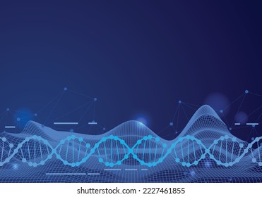 DNA abstract vector background. Genetic Code DNA Molecule Structure. DNA virtual, technology and medical concept