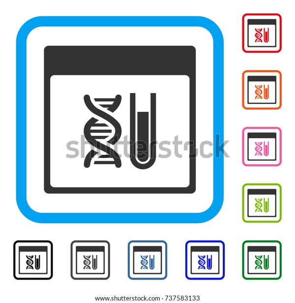 Dna分析カレンダーページのアイコン 明るい青の丸い四角形の内側にある 平らなグレーの絵文字のシンボル Dna分析カレンダーページのベクター画像の 黒 グレー 緑 青 赤 オレンジの色の追加バージョン のベクター画像素材 ロイヤリティフリー