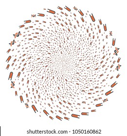 DNA Analysis cycle stream. Object cyclone designed from scatter dna analysis items. Vector illustration style is flat iconic symbols.