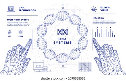 DNA analysis on medical systems development future industry.  Innovations program in intelligence learn. Trendy design in awesome really style.