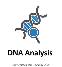 Icono de Vector de análisis de ADN que puede modificarse o editarse fácilmente
