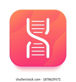 DNA app logo design. colored DNA helix  icon vector illustration. for medical sign and logo