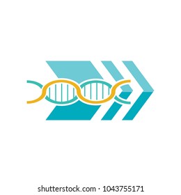 Dna Arrow Logo Icon Design