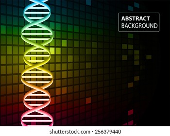 DNA background. molecular structure of planar elements. vector. colorful Light Abstract Technology background for computer graphic website internet and business. text box. Tables, mosaic