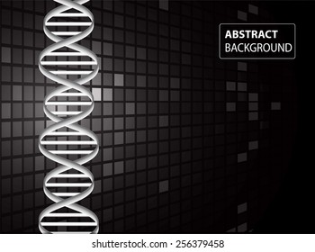 DNA background. molecular structure of planar elements. vector. black Light Abstract Technology background for computer graphic website internet and business. text box. Tables, mosaic