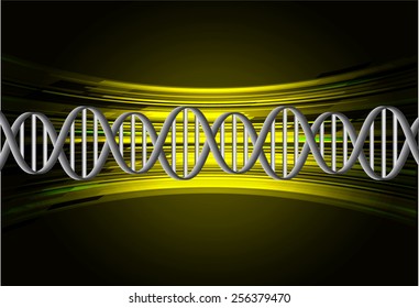 DNA background. molecular structure of planar elements. vector. yellow Light Abstract Technology background for computer graphic website internet and business. text box.