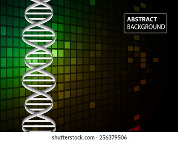 DNA background. molecular structure of planar elements. vector. green yellow Light Abstract Technology background for computer graphic website internet and business. text box. Tables, mosaic