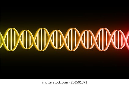 DNA background. molecular structure of planar elements. vector. orange red Light Abstract Technology background for computer graphic website internet and business.