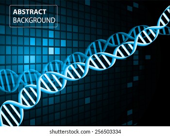 DNA background. molecular structure of planar elements. vector. blue Light Abstract Technology background for computer graphic website internet and business. text box. Tables, mosaic