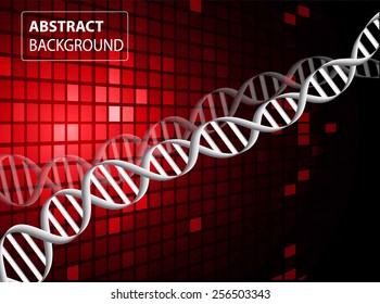 DNA background. molecular structure of planar elements. vector. red Light Abstract Technology background for computer graphic website internet and business. text box. Tables, mosaic