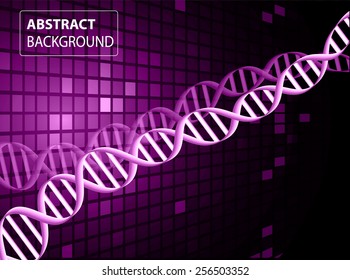 DNA background. molecular structure of planar elements. vector. purple Light Abstract Technology background for computer graphic website internet and business. text box. Tables, mosaic