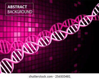 DNA background. molecular structure of planar elements. vector. pink Light Abstract Technology background for computer graphic website internet and business. text box. Tables, mosaic