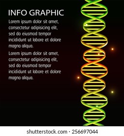 DNA background. molecular structure of planar elements. vector. green yellow Light Abstract Technology background for computer graphic website internet and business. text box.
