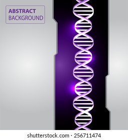 DNA background. molecular structure of planar elements. vector. Light Abstract Technology background for computer graphic website internet and business. text box.  purple silver background.