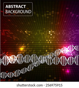 DNA background. molecular structure of planar elements. vector. colorful Light Abstract Technology background for computer graphic website internet and business. text box. Tables, mosaic