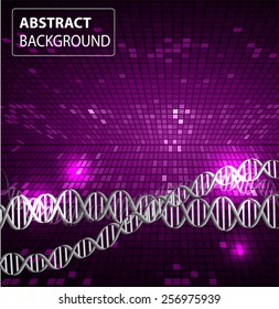 DNA background. molecular structure of planar elements. vector. purple Light Abstract Technology background for computer graphic website internet and business. text box. Tables, mosaic