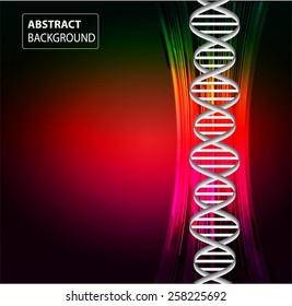 DNA background. molecular structure of planar elements. vector. colorful Light Abstract Technology background for computer graphic website internet and business. sound wave.