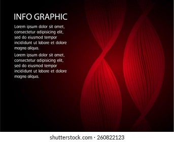 DNA background. molecular structure of planar elements. vector. red Light Abstract Technology background for computer graphic website internet and business. text box. card. banner