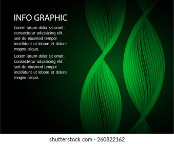 DNA background. molecular structure of planar elements. vector. green Light Abstract Technology background for computer graphic website internet and business. text box. card. banner