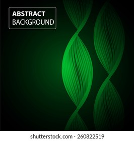 DNA background. molecular structure of planar elements. vector. green Light Abstract Technology background for computer graphic website internet and business. text box. card. banner