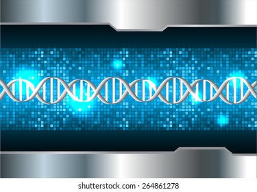 DNA background. molecular structure of planar elements. vector. blue Light Abstract Technology background for computer graphic website internet and business. silver. Pixel, mosaic, table