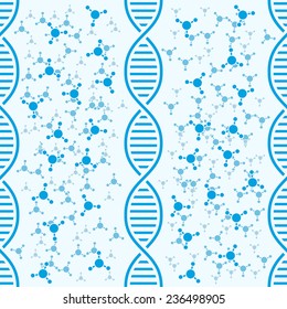 DNA background with molecules, 2d illustration, clipping; mask, vector, eps 8