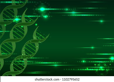 DNA background with space for text for cosmetic or healthcare, vector illustration.	