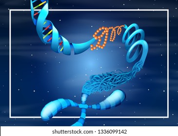 A DNA background template illustration