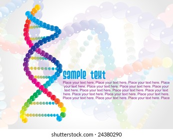 DNA background, vector illustration