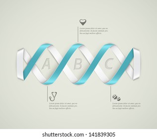 DNA banner, medical infographics. Illustration contains transparency and blending effects, eps 10