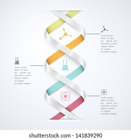 DNA banner, science infographics. Illustration contains transparency and blending effects, eps 10