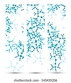 Dna banner for your design, digital Illustration.