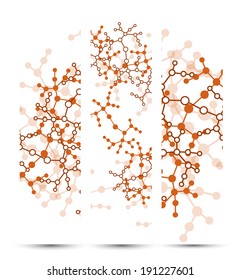 Dna banner for your design, digital Illustration.